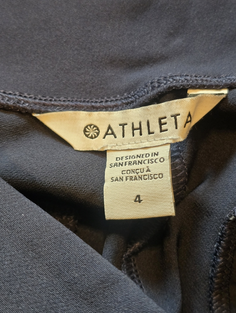 Athleta Women's Size 4 Navy Blue Crop Pant Stretch - Picture 5 of 7